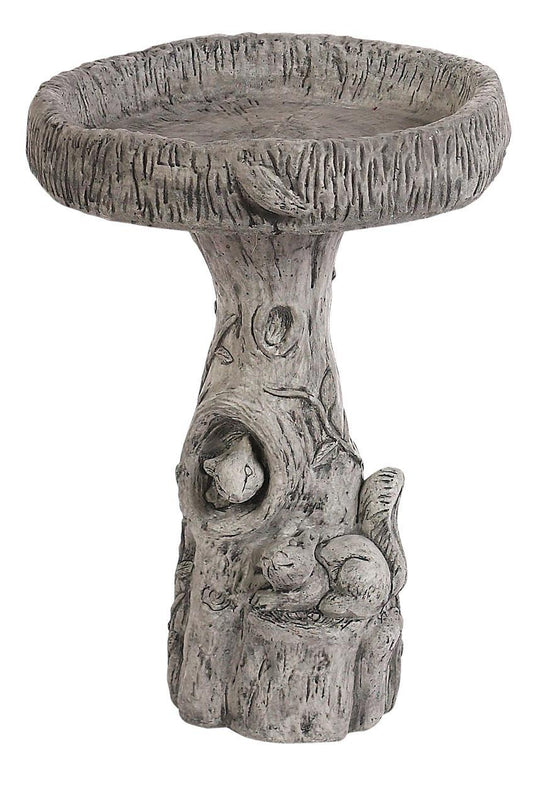 AG Birdbath Tiny Fancy Squirrel /Wood Pnt